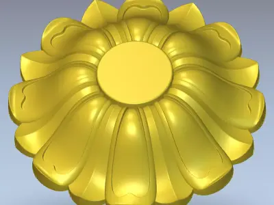 wooden doors flower 3D model