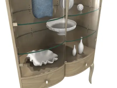 Caracole Lilian Bar Display Cabinet 3D model