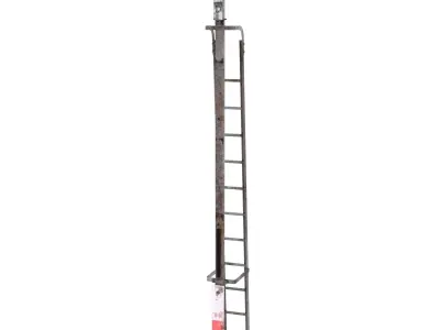 Train Traffic Light Weathered 9 3D model