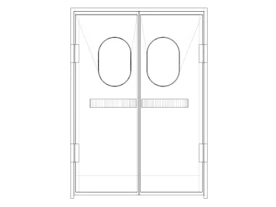 Double Door Free 3D model
