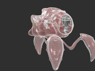 Robo Spider Scifi Low-poly 3D model