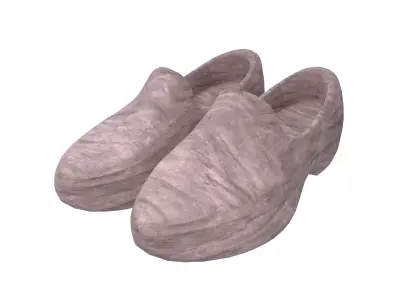 Wood Shoe v1 002 Low-poly 3D model