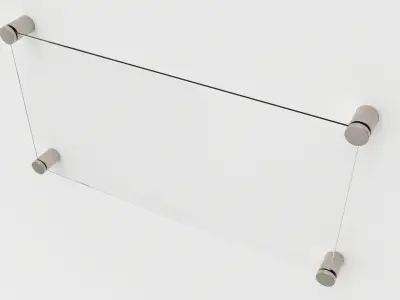 Nameplate logo signage mockup 02 3D model