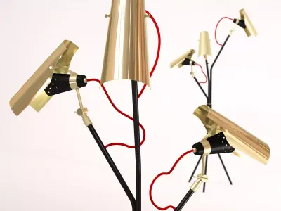 Jackson floor lamp with two lamps 3D model