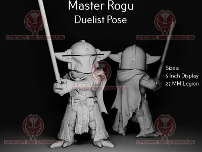 Adult Mandalorian Master Grogu The Child Concept 3 Poses 3D print model