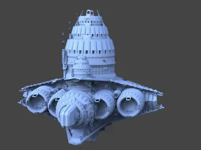 Star Freighter Base Ship design 2 3D model