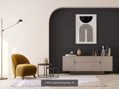 5 Interior living room scene collection Vol 2 3D Model Pack