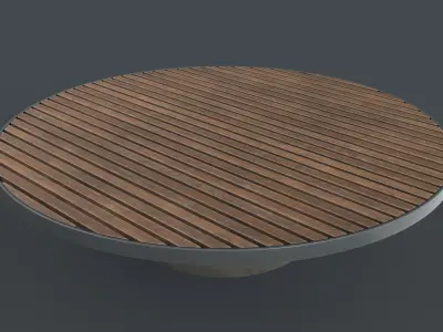 Modern Outdoor Bench 101 PBR Game Ready Low-poly 3D model