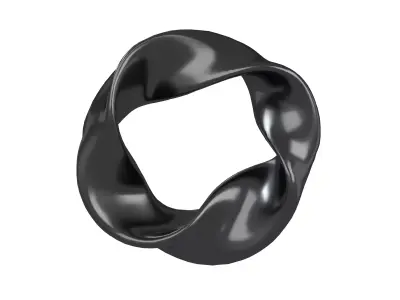 Abstract Ring Shape V1 002 Low-poly 3D model