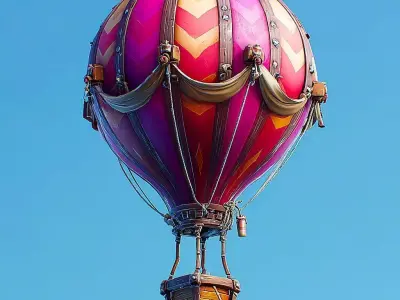 Free Balloons LowPoly Free 3D model