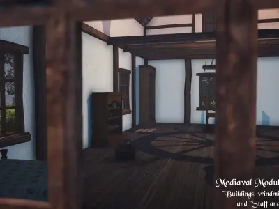 Medieval Modular City - Big package 6 in 1 Low-poly 3D model