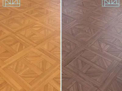 Parquet - Laminate - Wooden floor 2 in 1 Low-poly 3D model 137