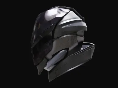 Scifi space helmet 3D model