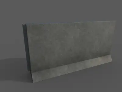 Concrete Barrier Collection Low-poly 3D model