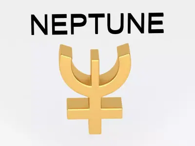astrological sign solar system NEPTUNE 3D model