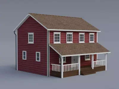 Low Poly house 2 Low-poly 3D model