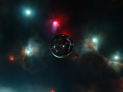 Space blackhole and nebula HDRI Sci-fi 3D Model Collection Low-poly 3D model