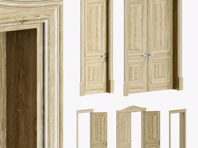 Old wooden doors 3D model