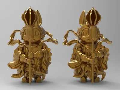 Cute Bunny Door Gods in 3D Adorable Models to Protect Your Home 3D print model