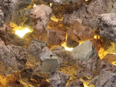 3D Scanned Rubble Debris Collection Vol 03 Low-poly 3D model
