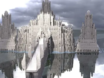 League of legends Halls of power with 6 Bridges  3D model