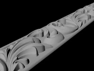 carved baguette  3D model purchase