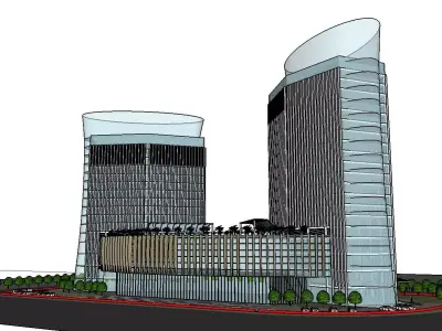 vacation spot-Resort-Fashion Leisure Hotel-0110 3D model