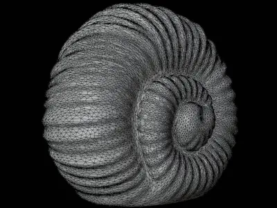 Spiral Shell Decor 3D model