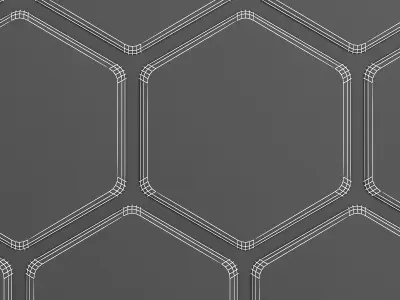 Hexagon Tiles 3D model