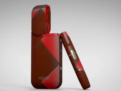IQOS RedNBrown Grid PBR Low-poly 3D model