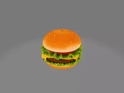 Burger Realistic 3D print model