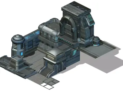 Machinery factory - construction 3D model