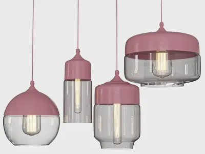 warmly Modern Nordic Glass Pendant Light 3D model