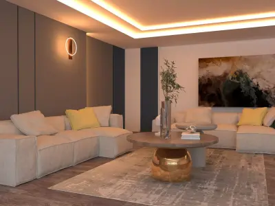 livingroom 3D model 5
