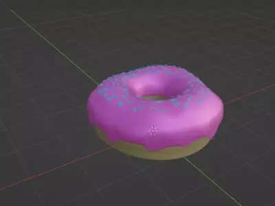 Classic Low Poly --Donut Low-poly 3D model