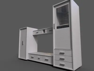 Set 2 Modern Furniture 3D Model Low-poly 3D model