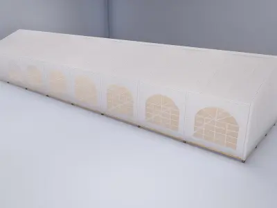 Marquee model tent with windows 3D model