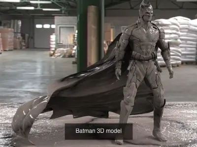 Batman Sculpture Collection  3D Model Pack
