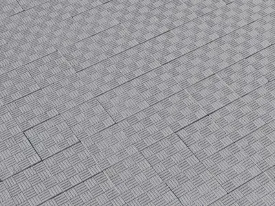 Textured Concrete Checker Pavers PBR Texture  Texture