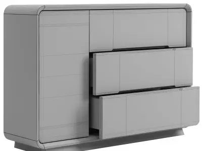 Canti Dresser With Door LOFT Low-poly 3D model