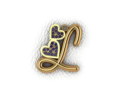 Alphabet Heart Collection 3D print model