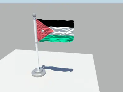Jordan flag 3D model