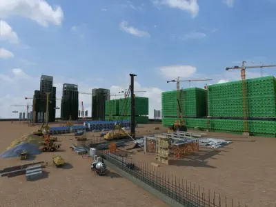 Construction Scene  3D model