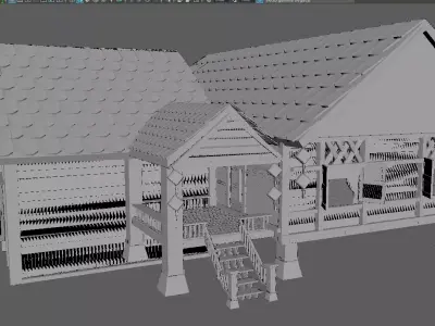 Kampung Melayu Malaysia 3d model Low-poly 3D model