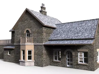 Railway station 2 3D model