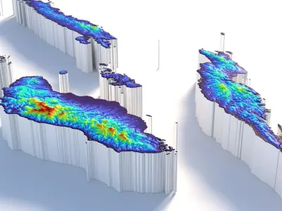 Solomon Islands Terrain Country 3D model