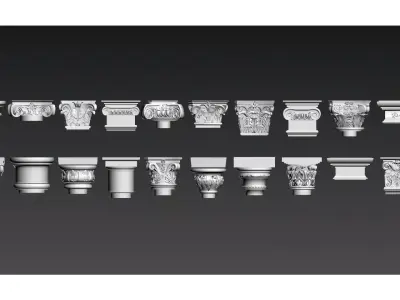  European-style Roman column 3D model