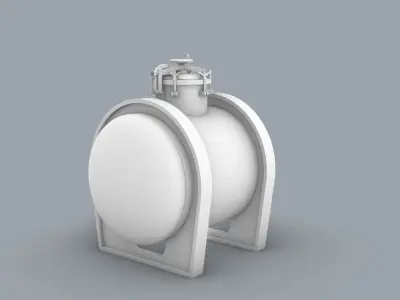 Fuel Storage Tank Low-poly 3D model