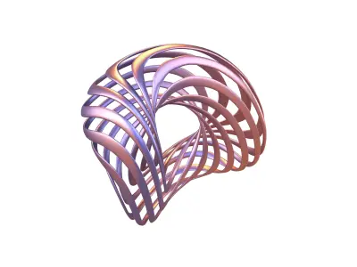 Abstract Ring Sphere v1 005 Low-poly 3D model