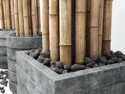 Decor of bamboo n11 3D model